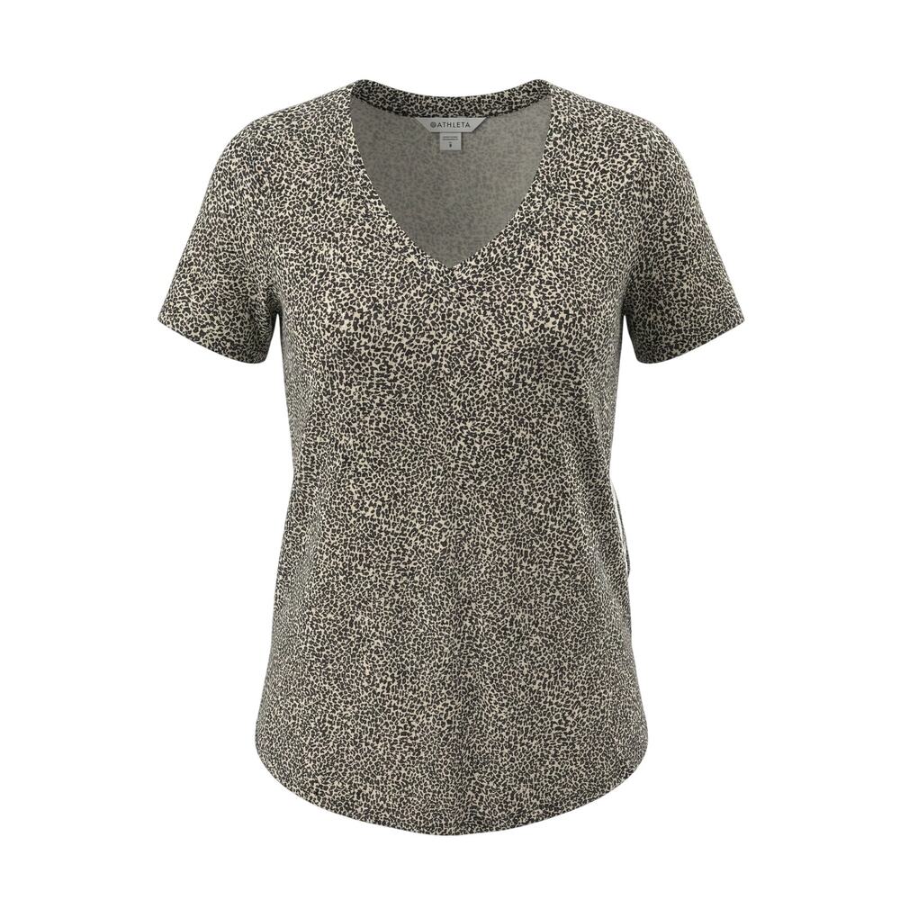 Athleta Womens S Athleisure Vacation Leisure Staple Breezy Scoop V-Neck‎ Gym Top
